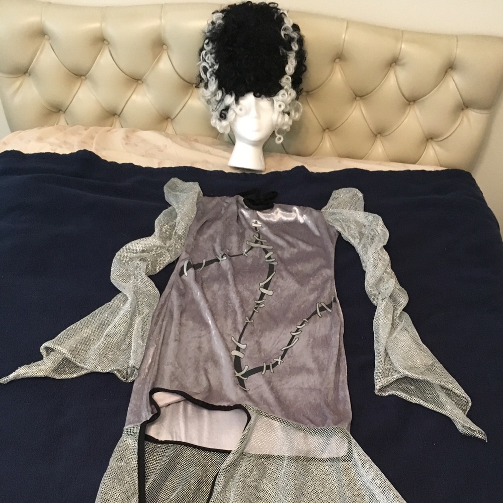 Awesome Bride of Frankenstein Costume and Wig!